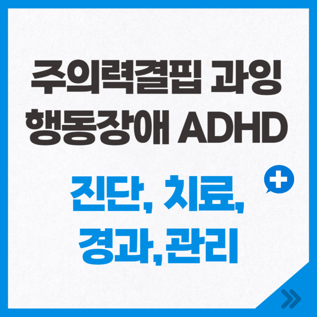 주의력결핍 과잉행동장애 ADHD 진단,치료,경과,관리